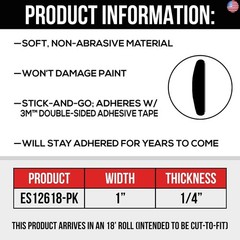 Automotive Trim Molding (1″ Wide) Universal Car Body Side Molding Trim – 18′