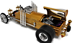 Race Car Custom Built with Ford Mustang Engine Classic Model Carousel GOLD1 18GT