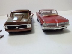 Chevy Ramp truck & car built model cars (please read)