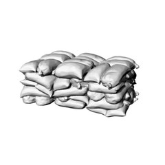 1/144 12mm Military Car Railroad Track Accessory Props Sacks Piled Up