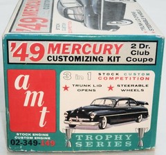 AMT TROPHY SERIES ’49 MERCURY 3 in 1 CUSTOMIZING KIT 1/25 black plastic