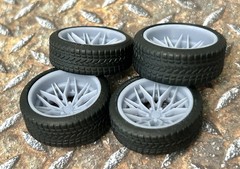 Resin 21/20 Inch: “Rohana RFG19” Model car Wheels/Tires 1/24 1/25 scale