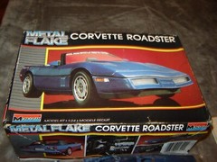 Monogram 2742 Model Corvette Roadster box opened 1987 kit factory sealed 1/24