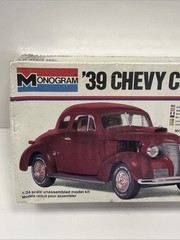 Vintage 1979 Monogram 1939 39 Chevy Coupe 1/24 Scale Car Model Kit 2256 NEW
