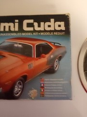 1982 Monogram 1971 Hemi Cuda 1/2 partially built missing parts