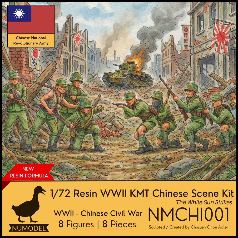 NUMODEL NMCHI001| 1/72 Resin WWII Chinese Civil War Kuomintang Soldier Scene Kit