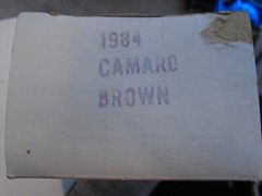 AMT/ERTL ’84 CHEVY CAMARO PROMO MODEL IN 1:25 SCALE MET. BROWN COLOR NEW MODEL