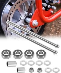 12mm 270mm Mini Bike Rear Axle + 225mm Front Wheel Axle Nut Bolt+ 6201RS Wheel