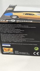 Maisto 1970 Ford Boss Mustang Die cast Metal Model Kit And Complete Car/2