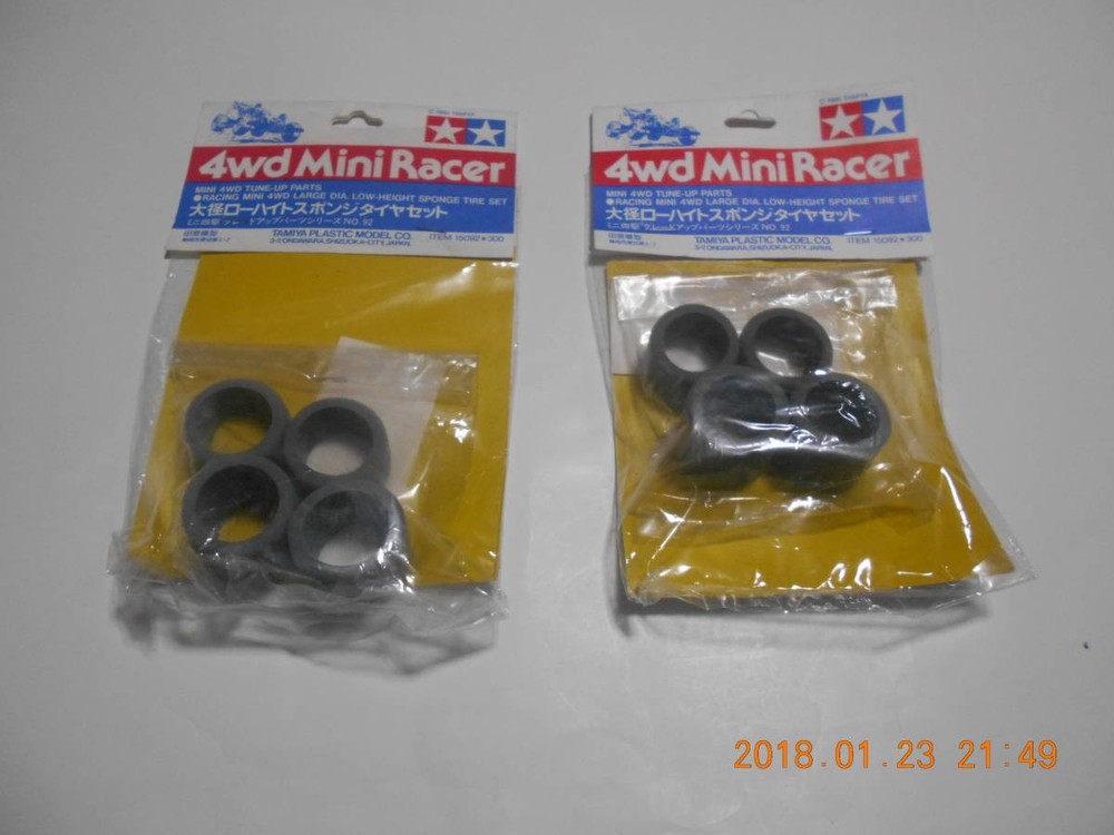 Tamiya Mini 4WD whitetag large diameter low height sponge tires Collectables 17+