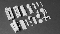 MERCEDES 300SL GULLWING W198 engine 3D print 1:8 1:12 1:18 1:24 1:32 1:35 scale
