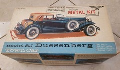 Vintage Hubley SJ Duesenberg Town Car Classic Metal Model Car Kit