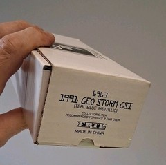 AMT Ertl 1991 Geo Storm GSI (Teal Blue Metallic) Dealer Promo Car