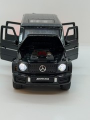 Mercedes AMG G-Class Diecast Model Car Metal Black w/ Lights & Opening Doors