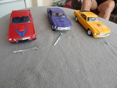 Vintage? 1960’s Ford Mustang Fastback Model Cars Lot Of 6 Built Junkyard Estate