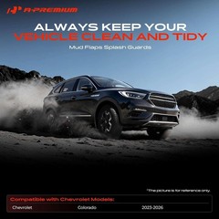 A-Premium 4PCS Mud Flaps Compatible with Chevrolet Colorado 2023-2026 (Z71 WT