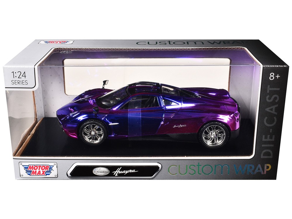 Motormax 79084 1/24 Pagani Huayra Pink and Purple Chrome “Custom