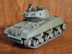 Vintage 1970’s Hand Painted, U.S. M4A3E2 Sherman “Jumbo” Assault Tank, 1944
