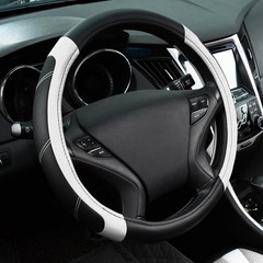 Car Pass Line Rider Microfiber Leather Sporty Steering Wheel Cover Universal