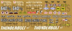 Gas Rhonda 1964 Ford Thunderbolt Russ Davis Ford 1/24th scale Waterside Decals