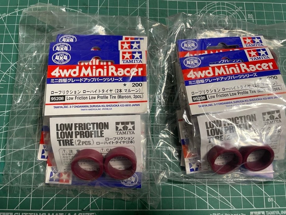 Mini 4WD low friction height tires x 12 bags Collectables 17+