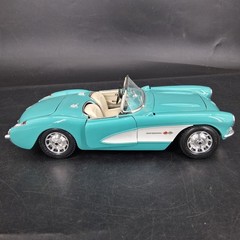 Chevy 1957 Teal Corvette Chevrolet Built Model Classic Made in Italy – No Box