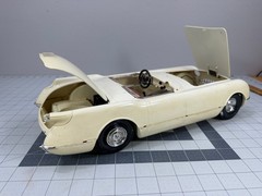 Vtg Large Ideal 1953 Chevrolet Corvette Built Model Car For Parts Motor Works