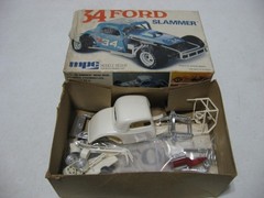 Parts Only- MPC 1934 Ford Coupe Slammer Race Car 1/25 Scale Model Kit #1-0711