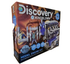 Discovery Mindblown Model Engine Build Kit STEM Moving Parts, LED Lights NIB