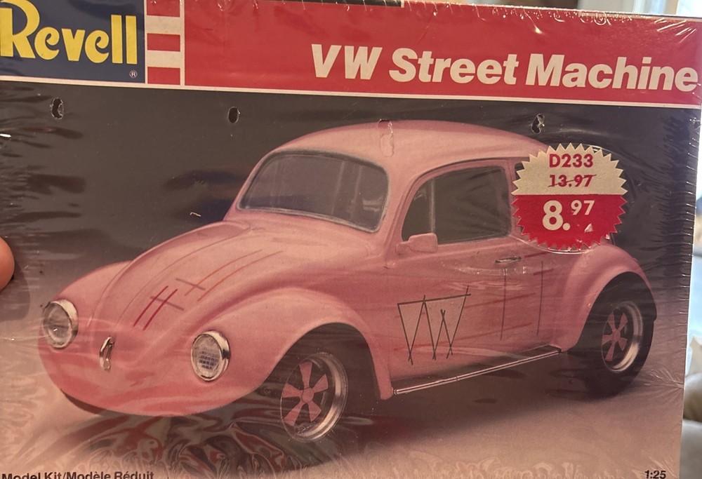 Revell VW Beetle Model Kit Vintage Street Machine #7143 SEALED 1987 Vintage