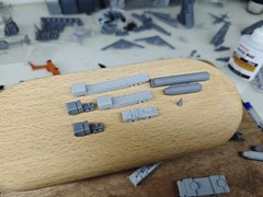 1/350/400/700 China Dongfeng 5c missile transport vehicle set Unpainted