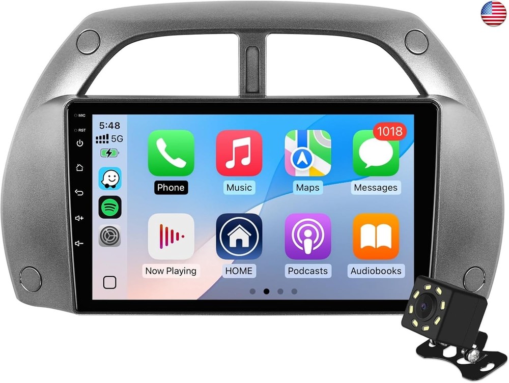 GriNave 9 Inch IPS Touchscreen Android 14 Car Stereo for Toyota RAV4 2001-2006