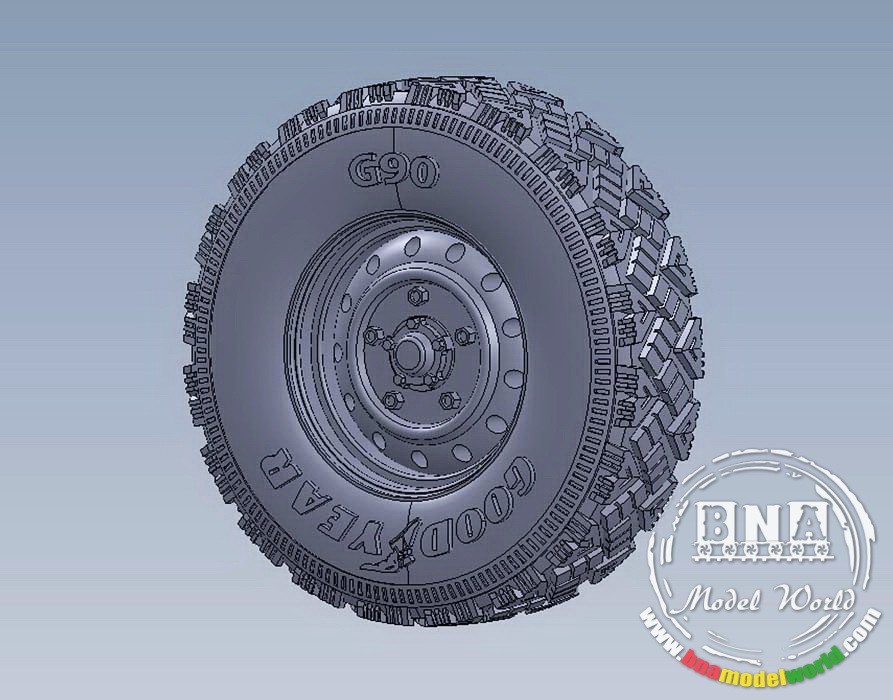 Legend Productions 1/35 Land Rover Defender XD Wolf WMIK Wheels (Aggressive)