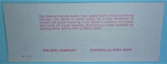 Vintage – DECAL SHEET for 1983 AMT – Chevy Van “A-TEAM” Model Kit 1/25