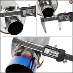 DNA MOTORING EXA-MF-001-T2 Stainless Steel Straight Through Exhaust Muffler