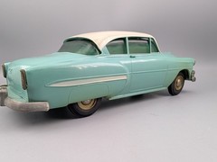 1954 CHEVROLET 2 DOOR BELAIR 1/25 scale – PROMO / BANK–TURQUOISE / INDIA IVORY