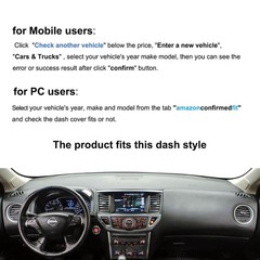 Dash Cover Mat Custom Fit for Nissan Pathfinder Dashboard Cover Pad Carpet Prote