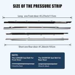 Window Molding Trim for Honda Accord 2008-2012,4-Door Sedan,Chrome outside Door
