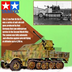 TAMIYA 35144 1/35 GERMAN 8-TON SEMI TRACK; 3.7CM FLAK 37 SD,KFZ.7/2 MODEL KIT