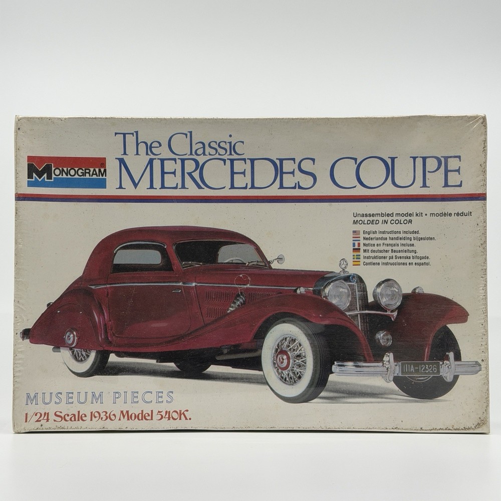 Monogram 1/24 Scale 1936 Mercedes-Benz 540K Coupe Model Kit – Sealed