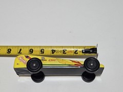Vtg Pinewood Derby Custom Weighted Race Car Wood Racer OOAK Black Widow + Decals