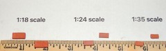 LOT of 225 red bricks 1;24 SCALE DIORAMA (EACH 1/2” x 1/4”x 1/8”)