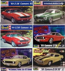1969 Chevy Camaro VALVE COVERS for 302 / 327 V8 from Revell 1:25 Model Kit 69