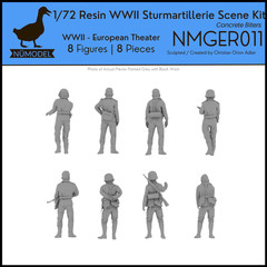 NUMODEL NMGER011 | 1/72 Resin WWII German Sturmartillerie Soldier Scene Kit |8pc