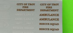 1959 Cadillac Ambulance 1/25 AMT Decal Sheet Dash Cluster Gauges City Of Troy MI