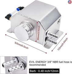 EVIL ENERGY Coolant Overflow Tank, Aluminum Coolant Reservoir Tank with Hose