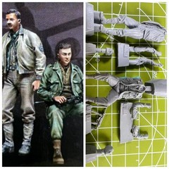 1: 35 Resin Model U.S.TANK CREW G) 1944-1945 Scene Model Toy Unpainted