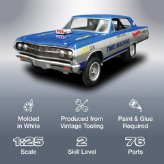 AMT 1/24 1965 Chevy Chevelle AWB Time Machine Plastic Model AMT1302