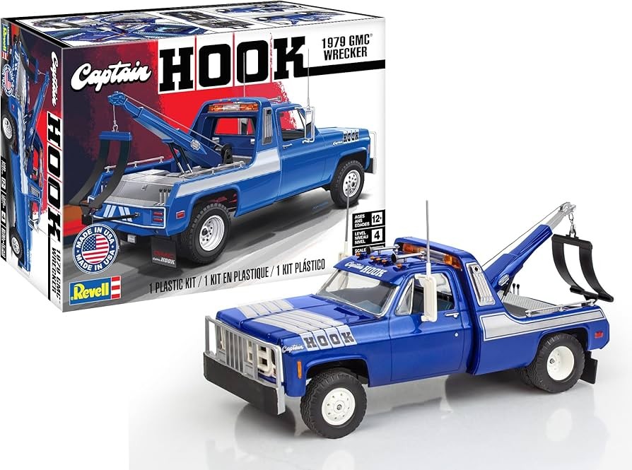 Revell 1979 GMC Wrecker “Captain Hook” Tow Truck 1/25 Scale Model Kit 145909090