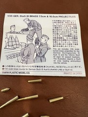 1/35 GER. stuG III BRASS 7.5 & 10.5 cm Projectiles Military Artillery DIO Model